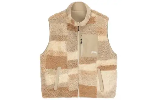 Stussy Colorblock Reversible Mixed Sherpa Vest