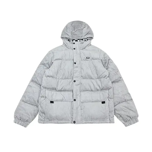 Vans Down Jackets Men's Gray Hooded Moderate Down Jacket