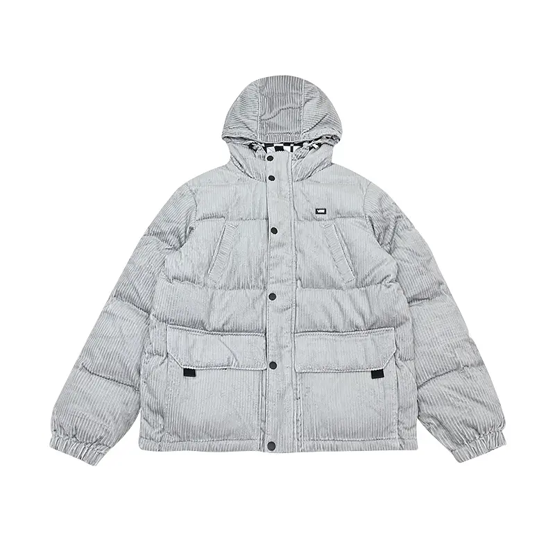 Vans Down Jackets Men's Gray Hooded Moderate Down Jacket