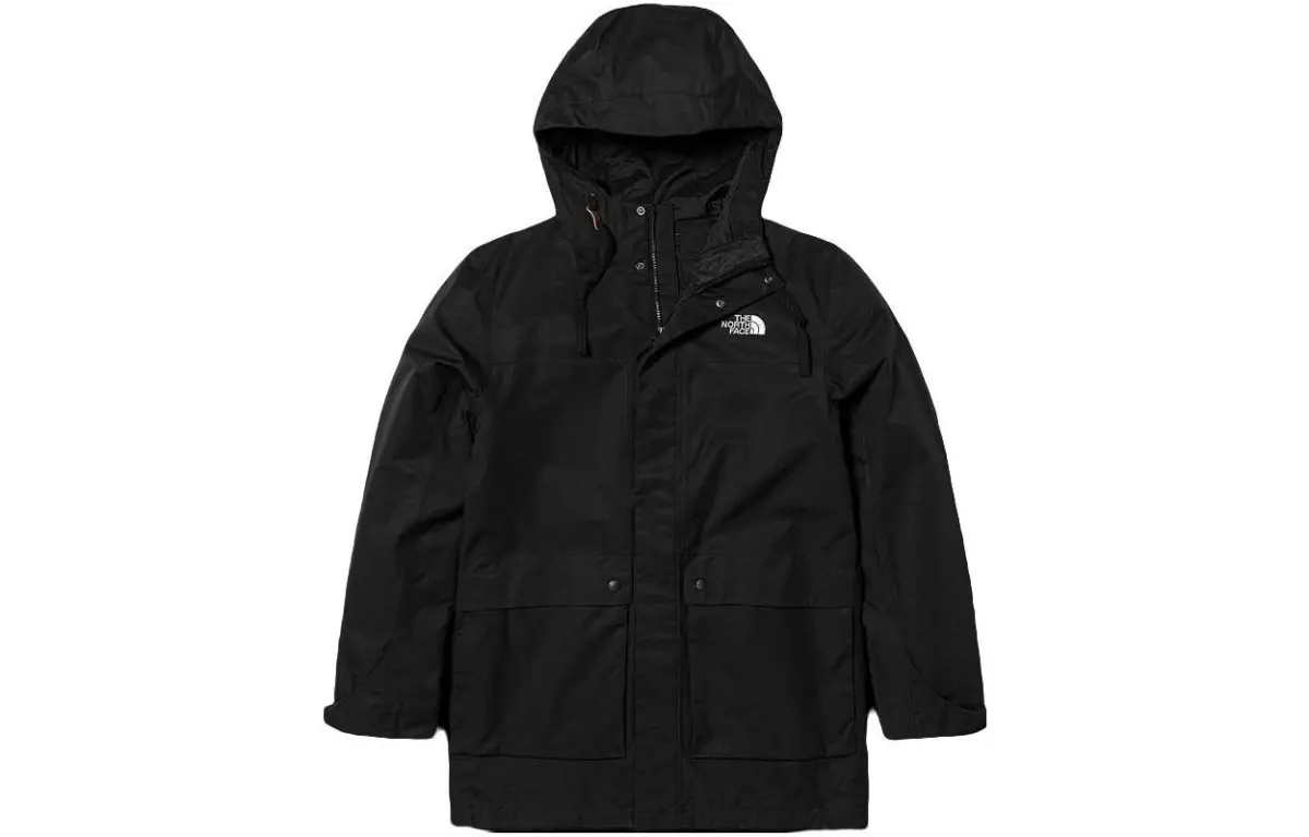 THE NORTH FACE Waterproof, Windproof, And Breathable Windbreaker Jacket Men's Black