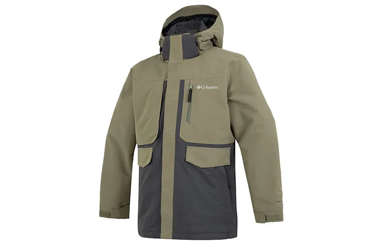 Columbia Omni Heat Waterproof, Windproof, And Rainproof Windbreaker Jacket Men's Army Green