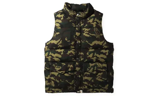 Bape X Ovo Woodland Camo Down Vest