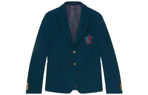 GUCCI Cosmogonie Business Suit Coat Men's Dark Blue
