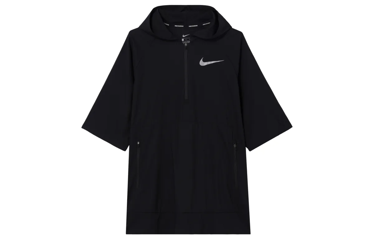 Nike Jackets Men's Black Hooded (Non-detachable) Moderate Straight Fit