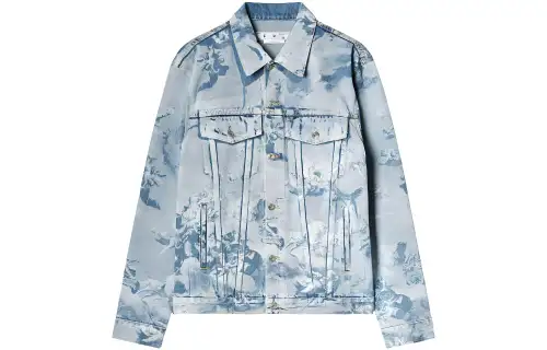OFF WHITE SS23 Denim Jacket Men's Light Blue