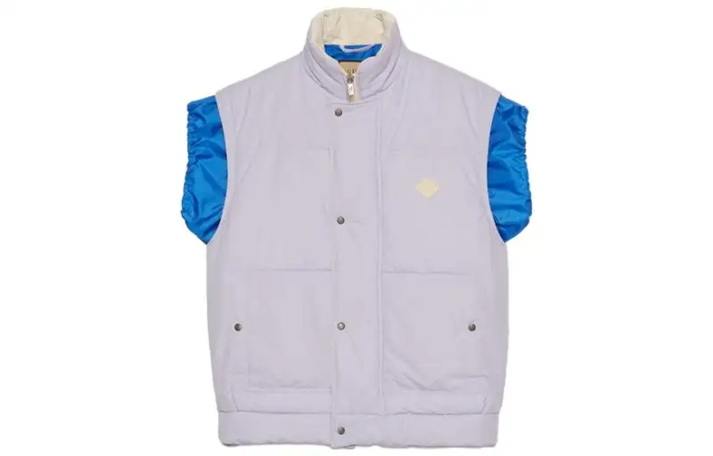 GUCCI Vests Men's Purple Stand Collar Moderate Other