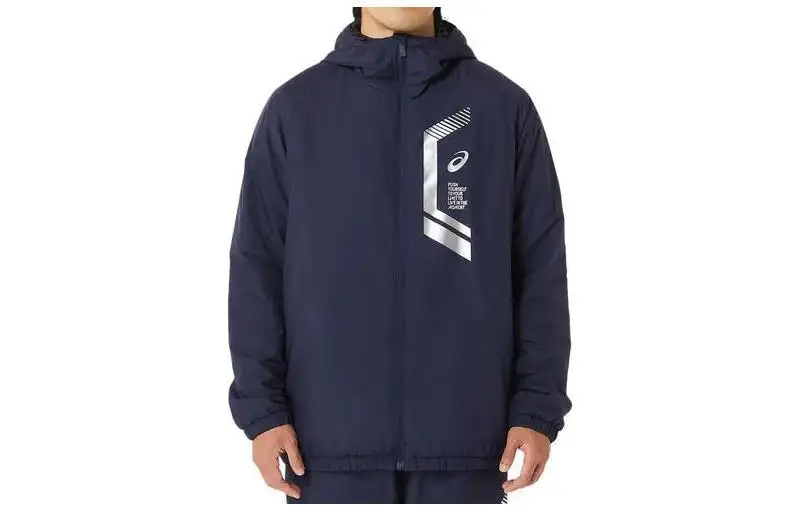 ASICS LIMO Jackets Men's Midnight Blue Hooded Moderate Other