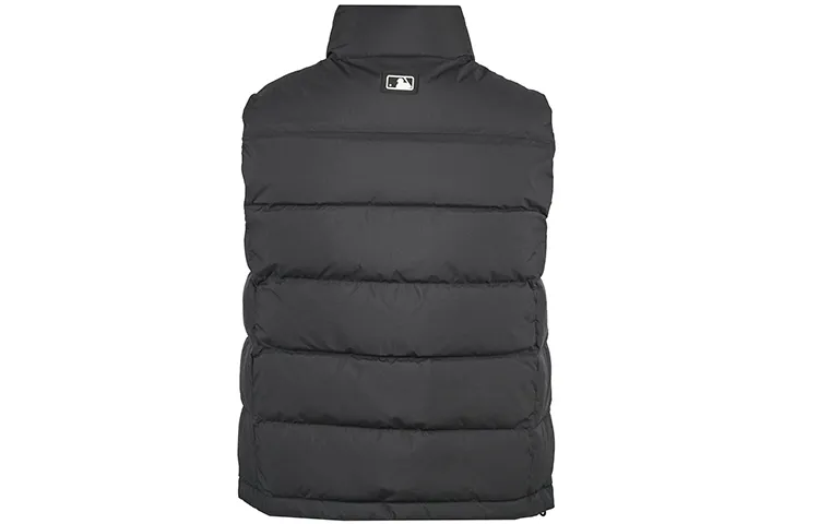 MLB Basic Down Vest Small Logo Fashion Thermal Fleece-Lined Casual Down Coat Vest Unisex Black