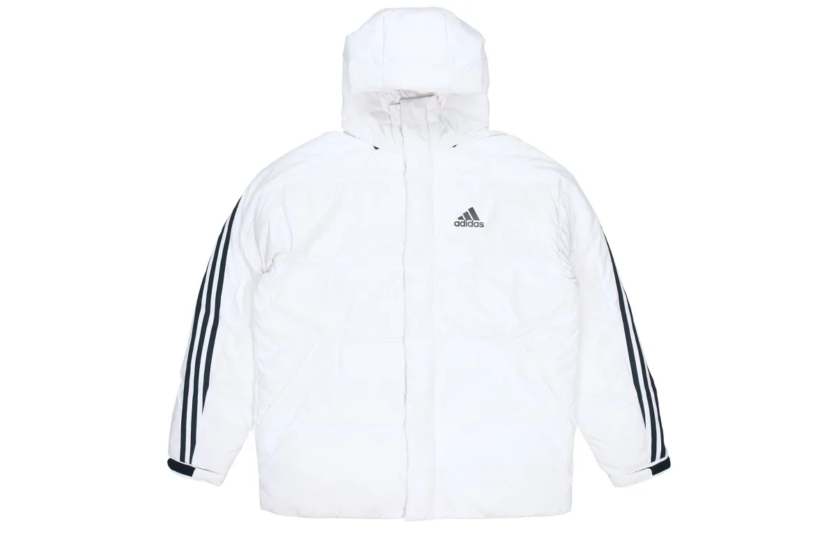 Adidas Down Jackets Men's White Hooded (Non-detachable) Moderate