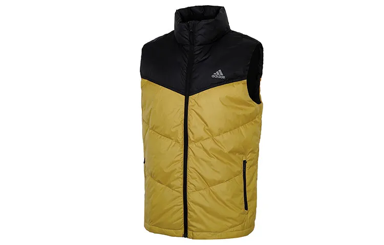 Adidas Down Vests Men's Black Stand Collar Thickened Other