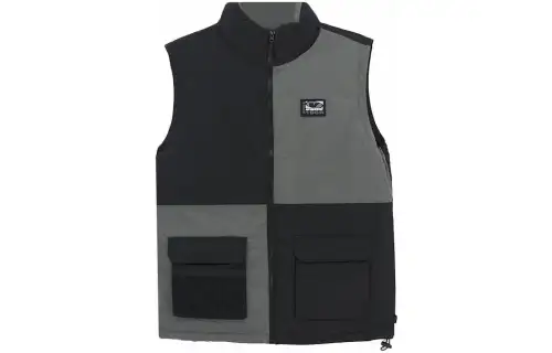 Vans Vests Men's Gray Black Stand Collar Moderate Workwear