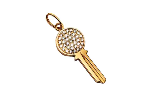 TIFFANY & CO. Tiffany, design diamond platinum golden pendant, 18 carat, pink gold