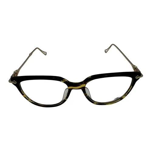 Chrome Hearts Cat Eye Eyeglass Frames Unisex Black/Gold