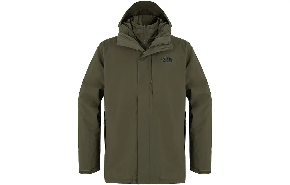 THE NORTH FACE Waterproof And Windproof To Keep Warm Windbreaker Jacket Men's Army Green