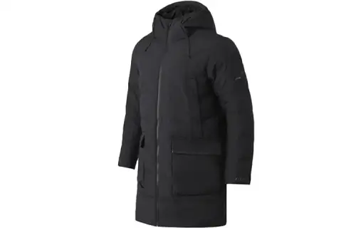 Li Ning Down Jackets Men's Black Hooded Thickened Other
