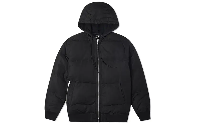 Converse Down Jackets Men's Black Hooded Moderate Other