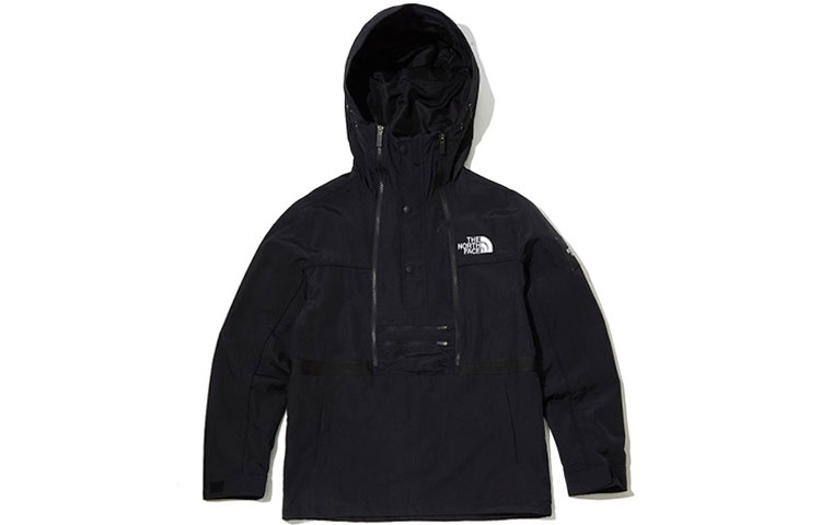 Куртка The North Face с полумолнией (черная)
