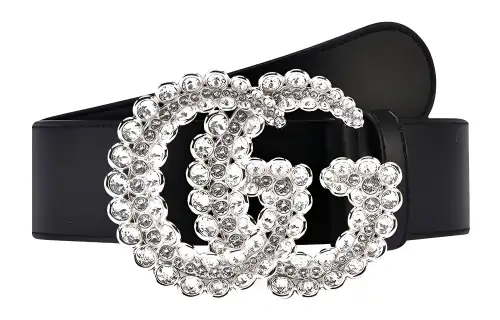 GUCCI GG Marmont Leather Belts Women's Black Width 4cm