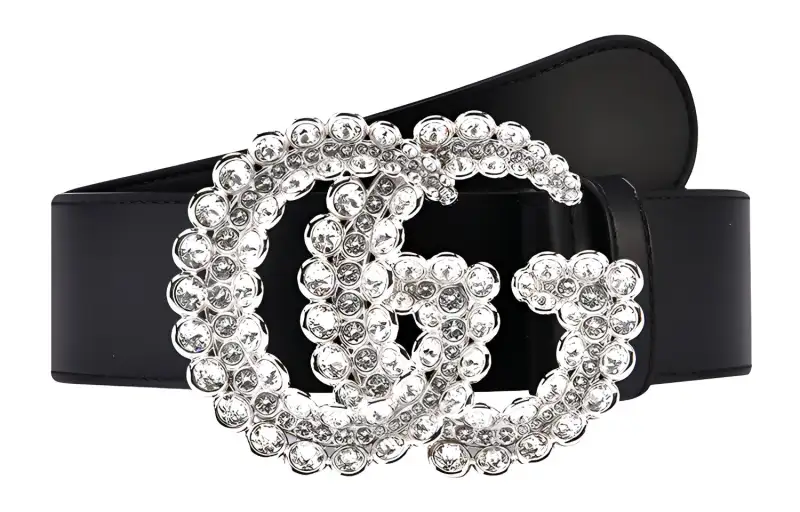 GUCCI GG Marmont Leather Belts Women's Black Width 4cm