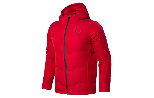 Li Ning Wade Collection Hooded Down Jacket Men's Bull Red