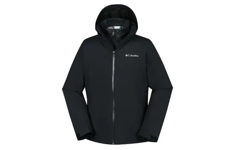 Columbia Windbreaker Jackets Men's Black Turtleneck Moderate