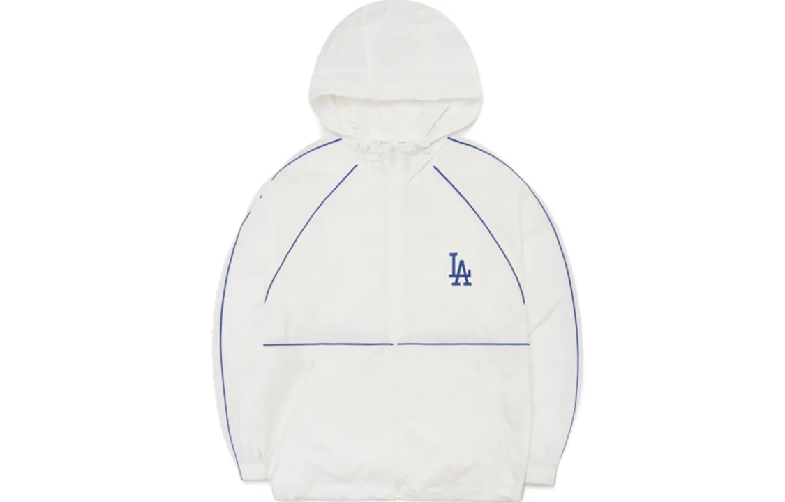 MLB Windproof Windbreaker Jacket Unisex White