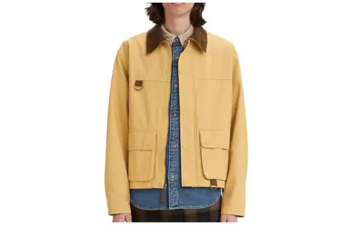 Levis /Levis Simple Fishing Lapel Fitted Jacket Men's Light Brown