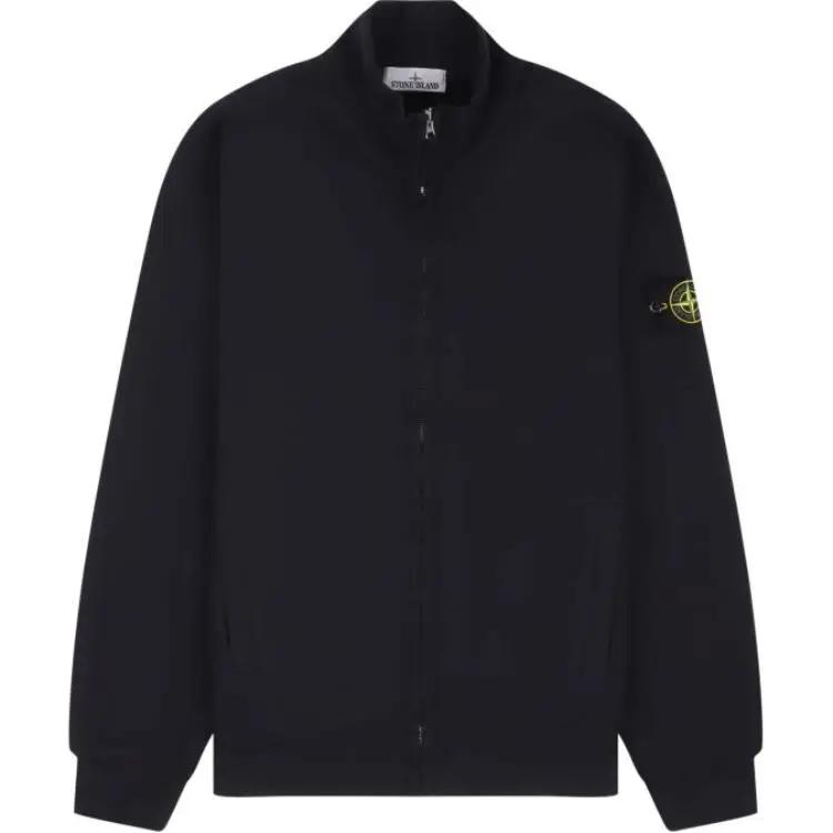 STONE ISLAND Logo Patch Zip-Up Sweatshirt