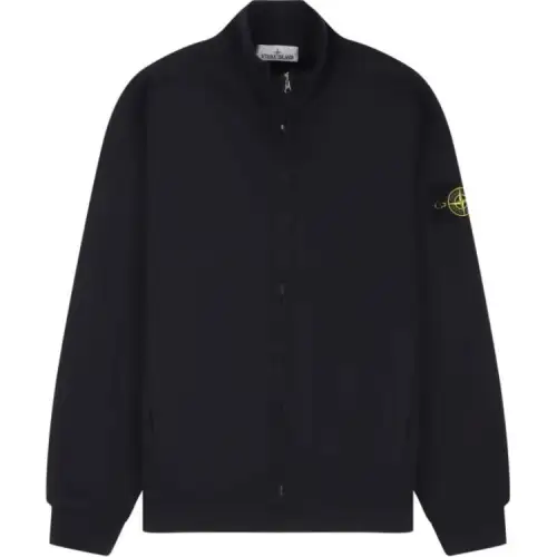 STONE ISLAND Logo Patch Zip-Up Sweatshirt