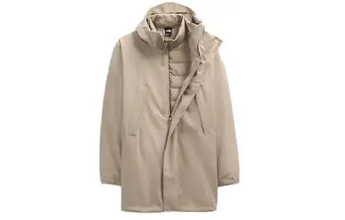 THE NORTH FACE Down Jackets Men's Beige Hooded Moderate Detachable Down