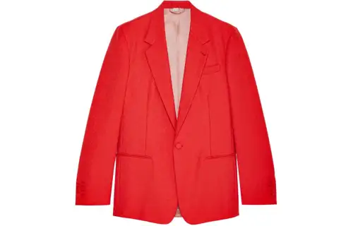 GUCCI SS24 Business Suit Coat Men's Bright Red