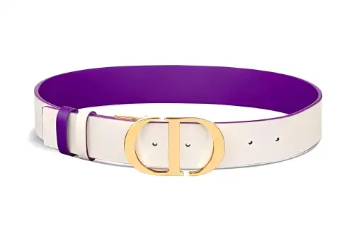 DIOR Cow Leather Belts Women's Purple 3.5cm