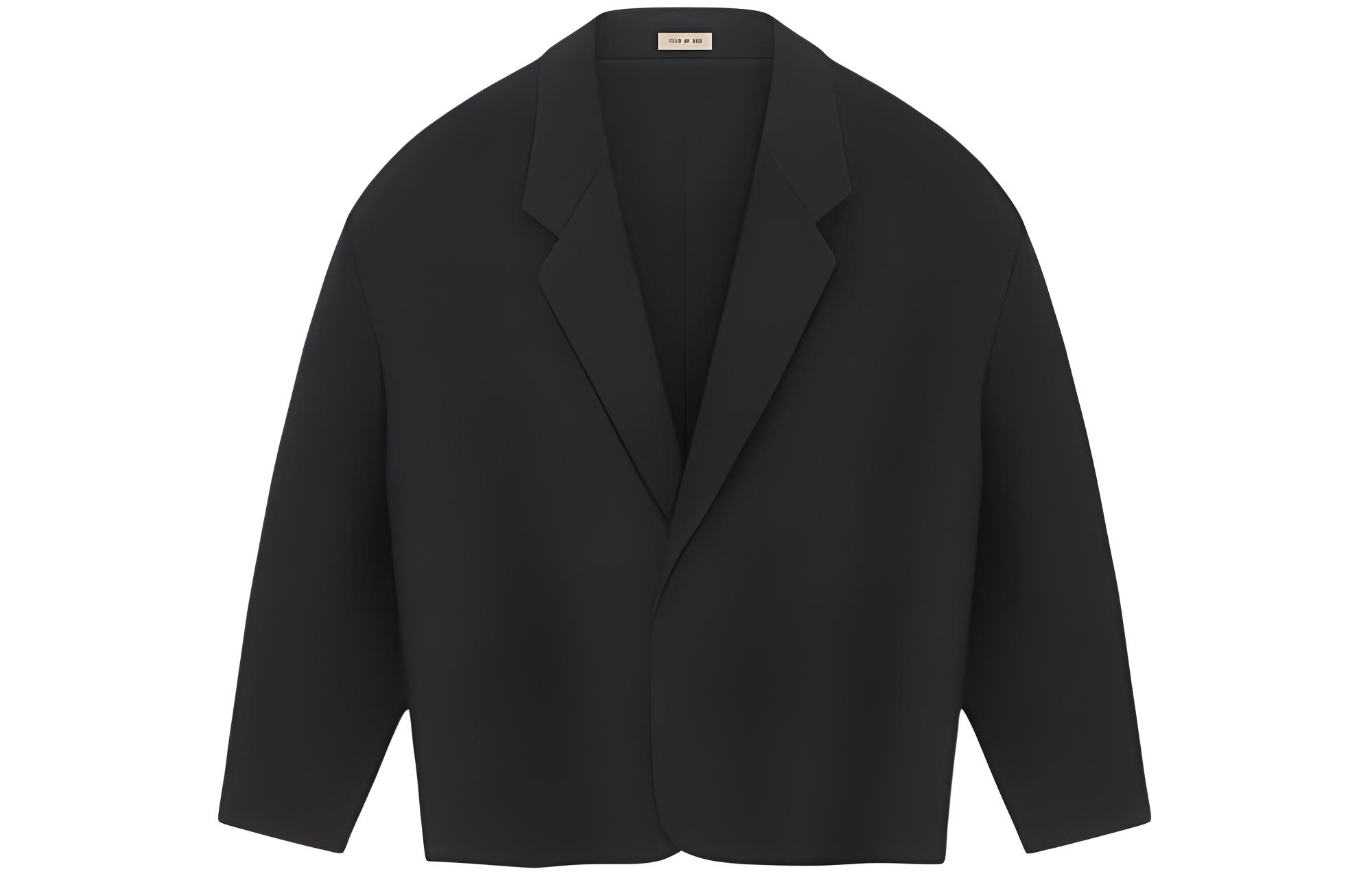 Fear of God SS24 Season 8 Series Double Wool 8th California Blazer Solid Color Loose Casual Suit Men's Black/Black