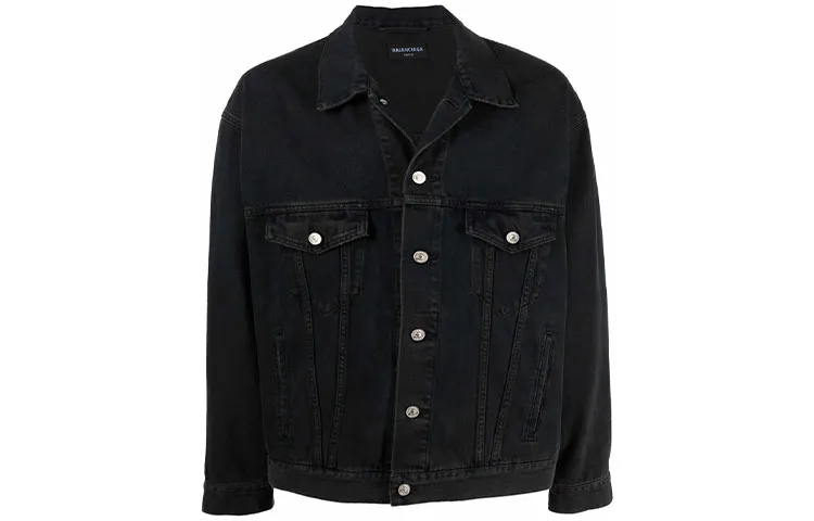 Balenciaga Denim Jacket Unisex Black