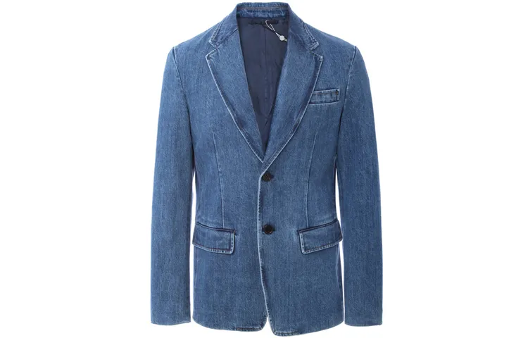 PRADA Business Suits Men's Blue Suit Collar Moderate