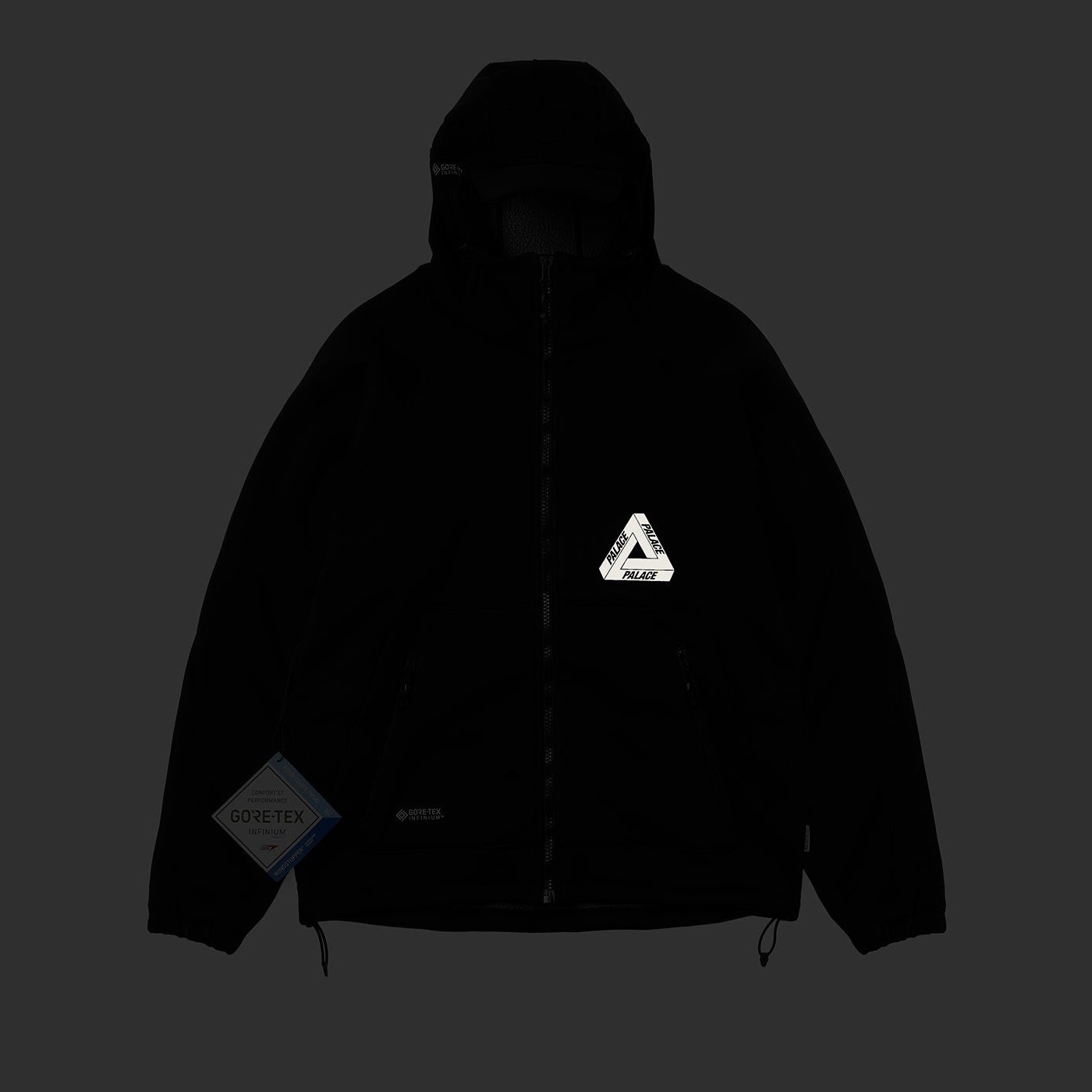 Мужская куртка Palace Gore-Tex Infinium (черная) — фото 5