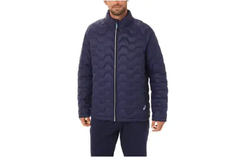 ASICS Jackets Men's Dark Blue Stand Collar Moderate Other