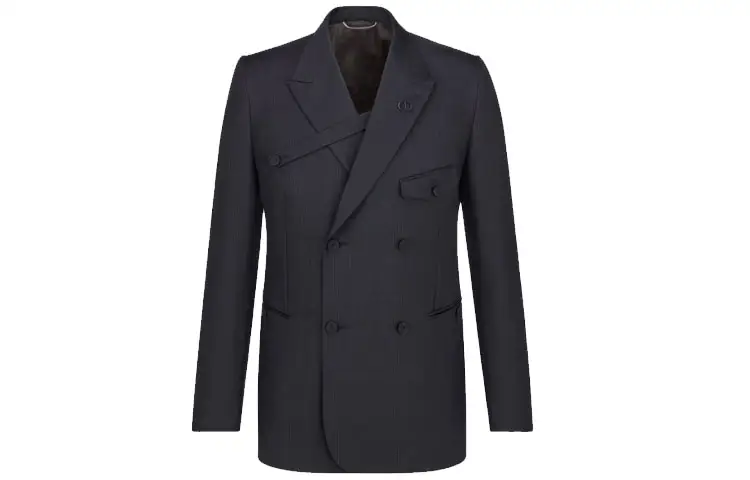 DIOR Quarterly New Products Business Suits Men's Black Suit Collar Moderate Straight Fit