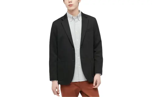 UNIQLO Business Suits Men's Black Suit Collar Moderate Other
