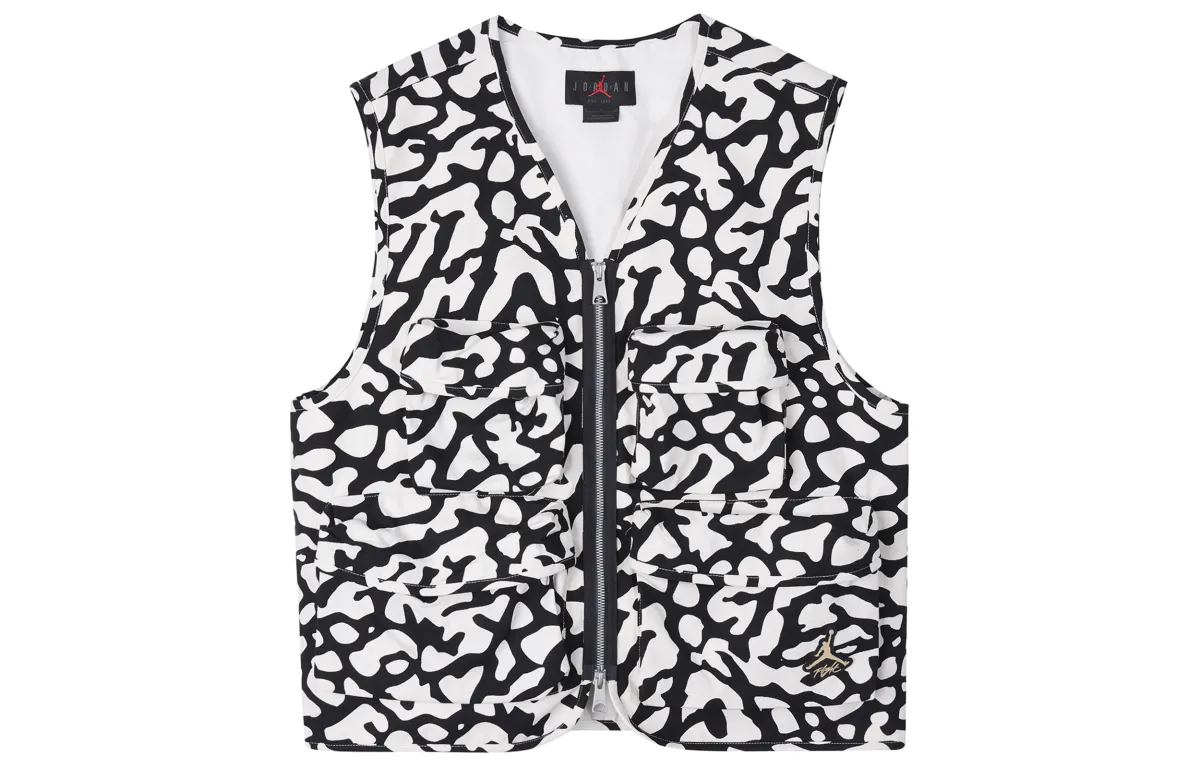 Jordan Flight Heritage Vests Men's Phantom Gray White V-neck Moderate Workwear