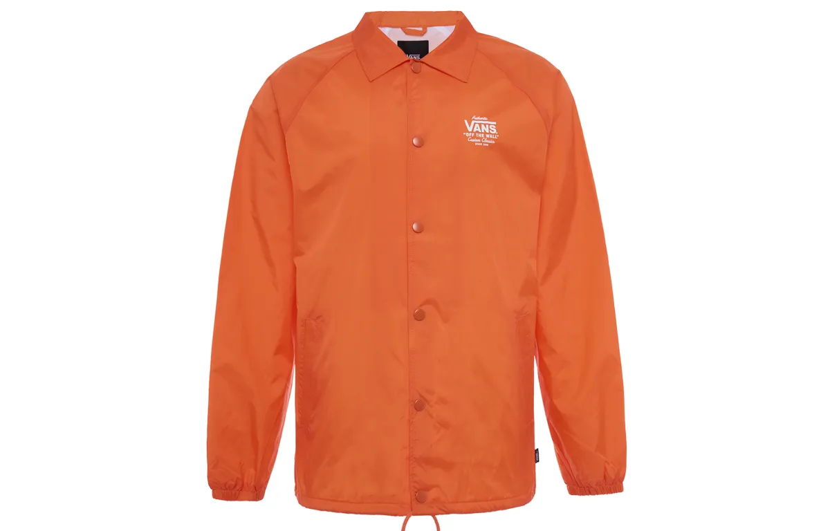 Vans Jackets Unisex Orange Lapel Moderate Straight Fit