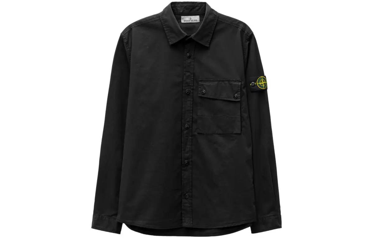 STONE ISLAND Jackets Men's Black Lapel Moderate Other