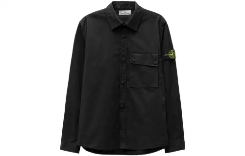 STONE ISLAND Jackets Men's Black Lapel Moderate Other