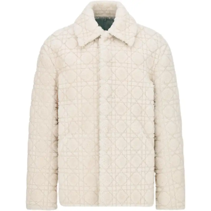 DIOR Jackets Men's Beige Lapel Moderate Other