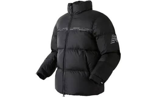 New Balance Down Jackets Unisex Black Stand Collar Thickened