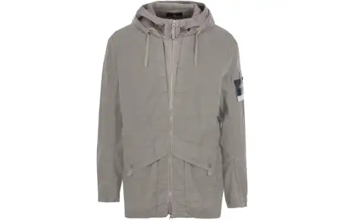STONE ISLAND Jackets Men's Sand Hooded Moderate Other