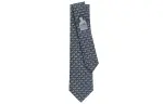 HERMES Tie 7 Ties Men's Marine Blue/Gray
