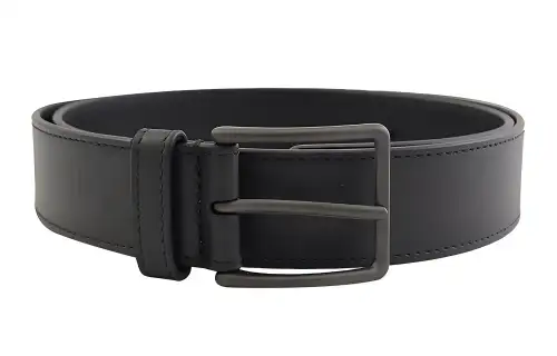 Bottega Veneta Cow Leather Belts Men's Black Width 3.5cm