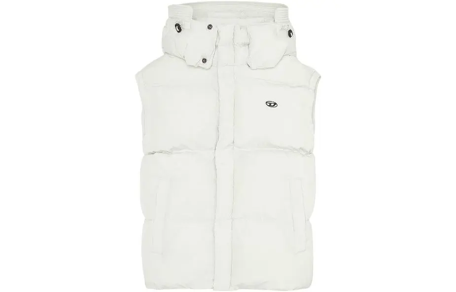 DIESEL Vests Men's White Detachable Hood Moderate Other