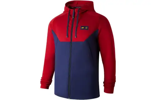 New Balance Jackets Men's Red Blue Hooded Moderate Other